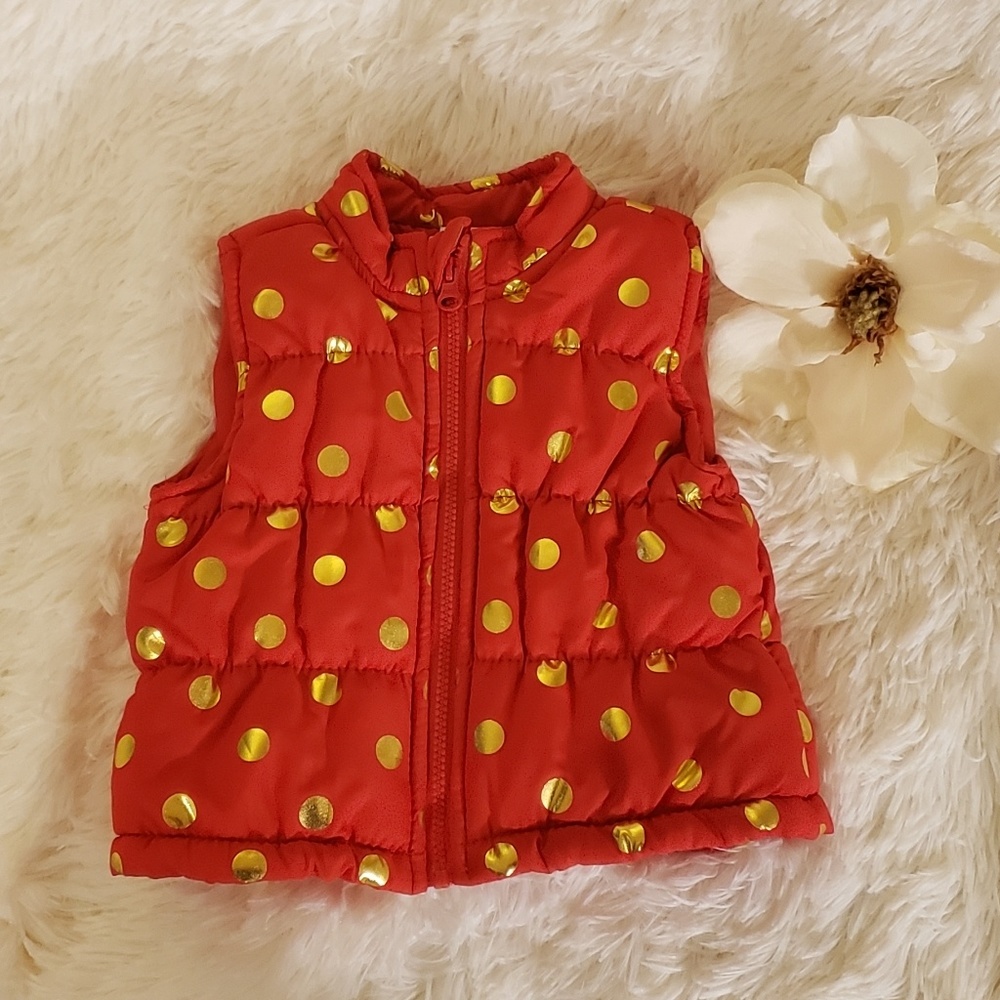 NWOT red puffer vest
